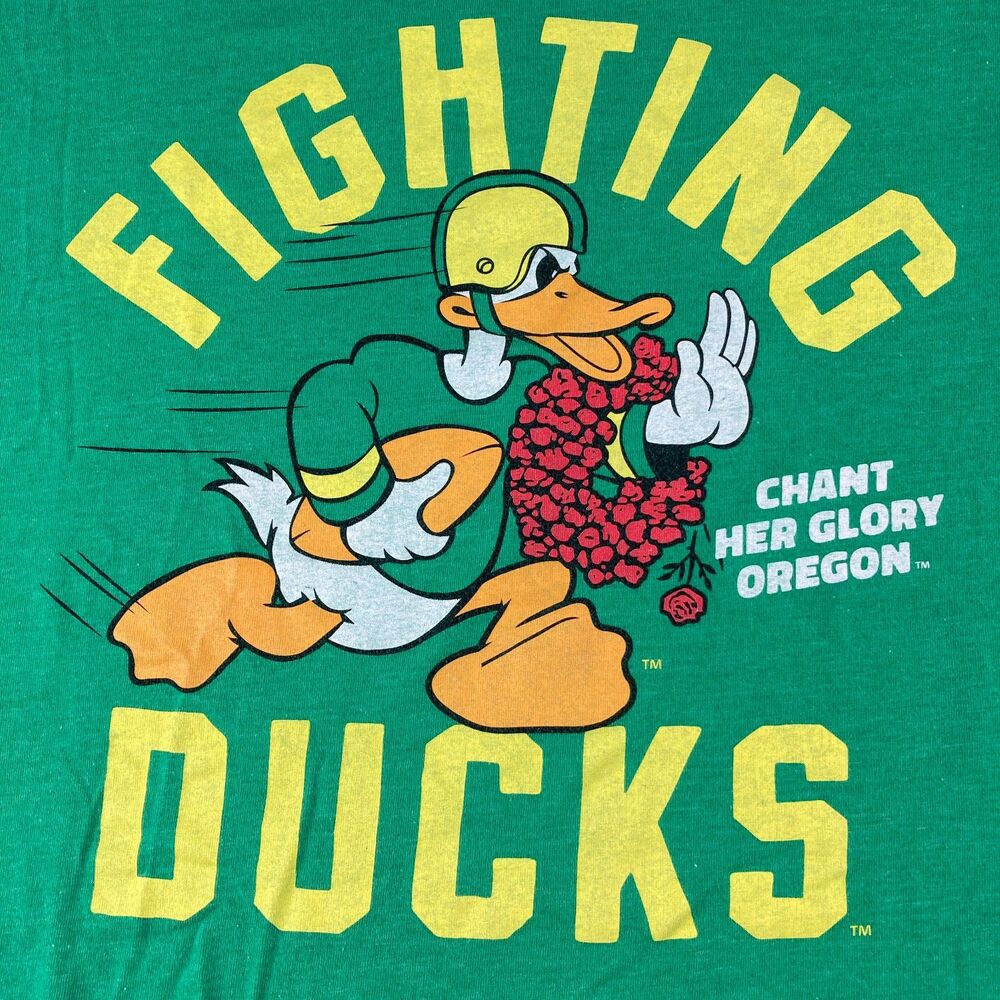 Homefield Oregon Ducks Fighting Ducks Shirt Mens L Chant Her Glory Green Tee